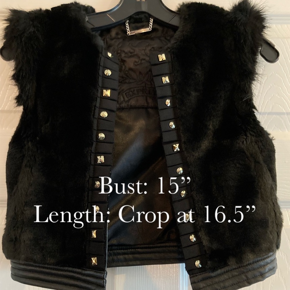 Express Faux Fur Crop Vest